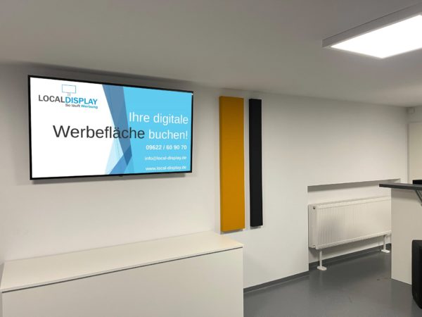 Zeigt das Display in der VIP-Lounge des ERSC Amberg.